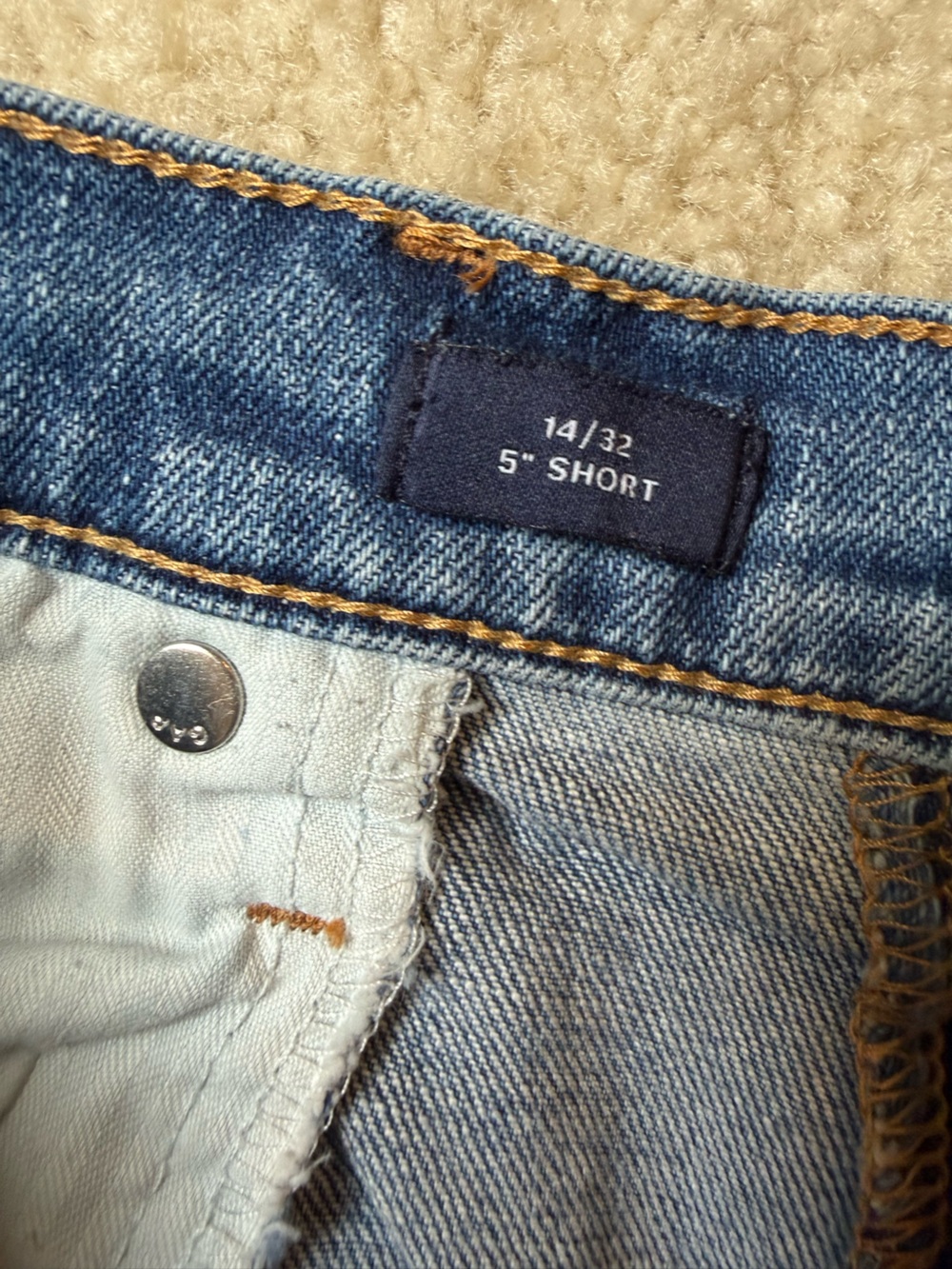 GAP Distressed Denim Shorts in Medium Blue - Picture 3 of 3